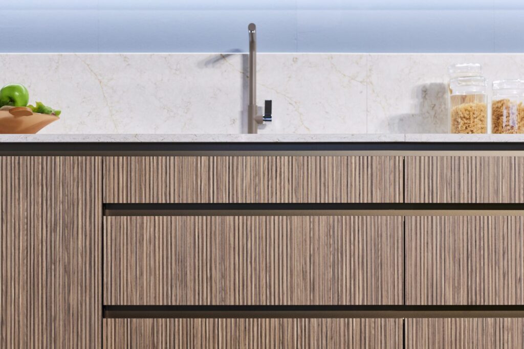 Effetto cannettato mobile base cucina Saccani Design